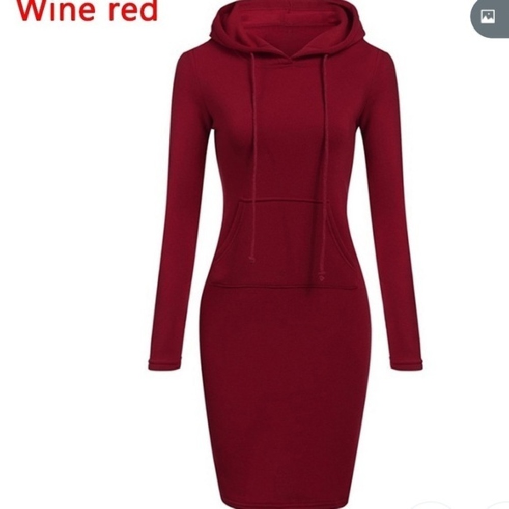 Red Wine hoodie dress.  NWT.